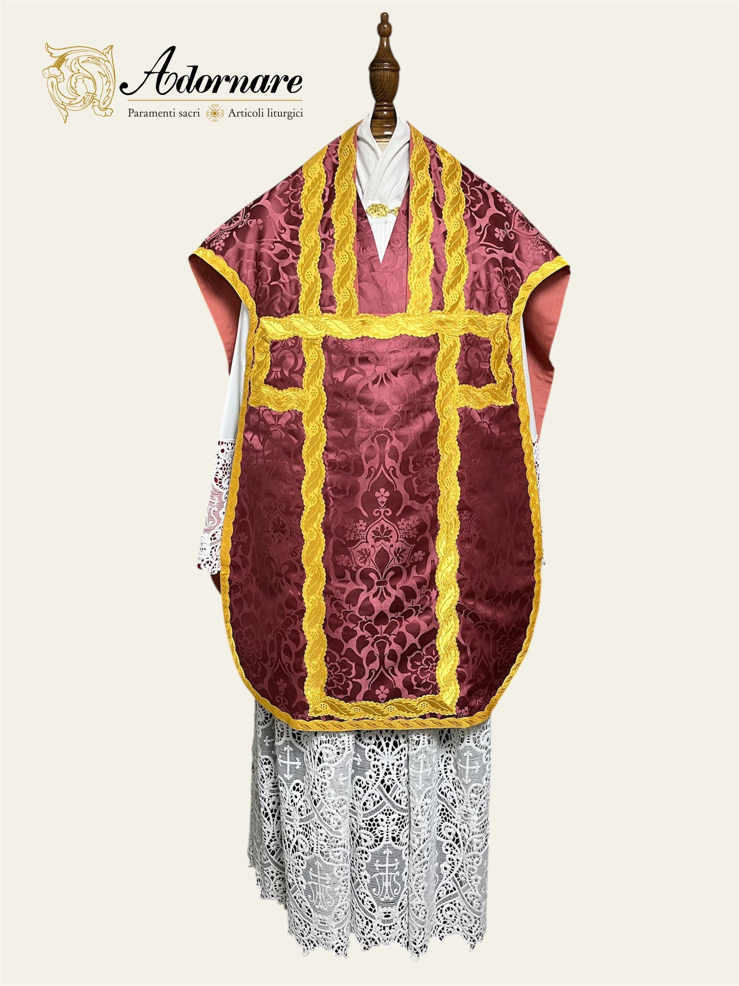 Damask Roman Chasuble - Low Mass Set / Pianete Romane Damasco