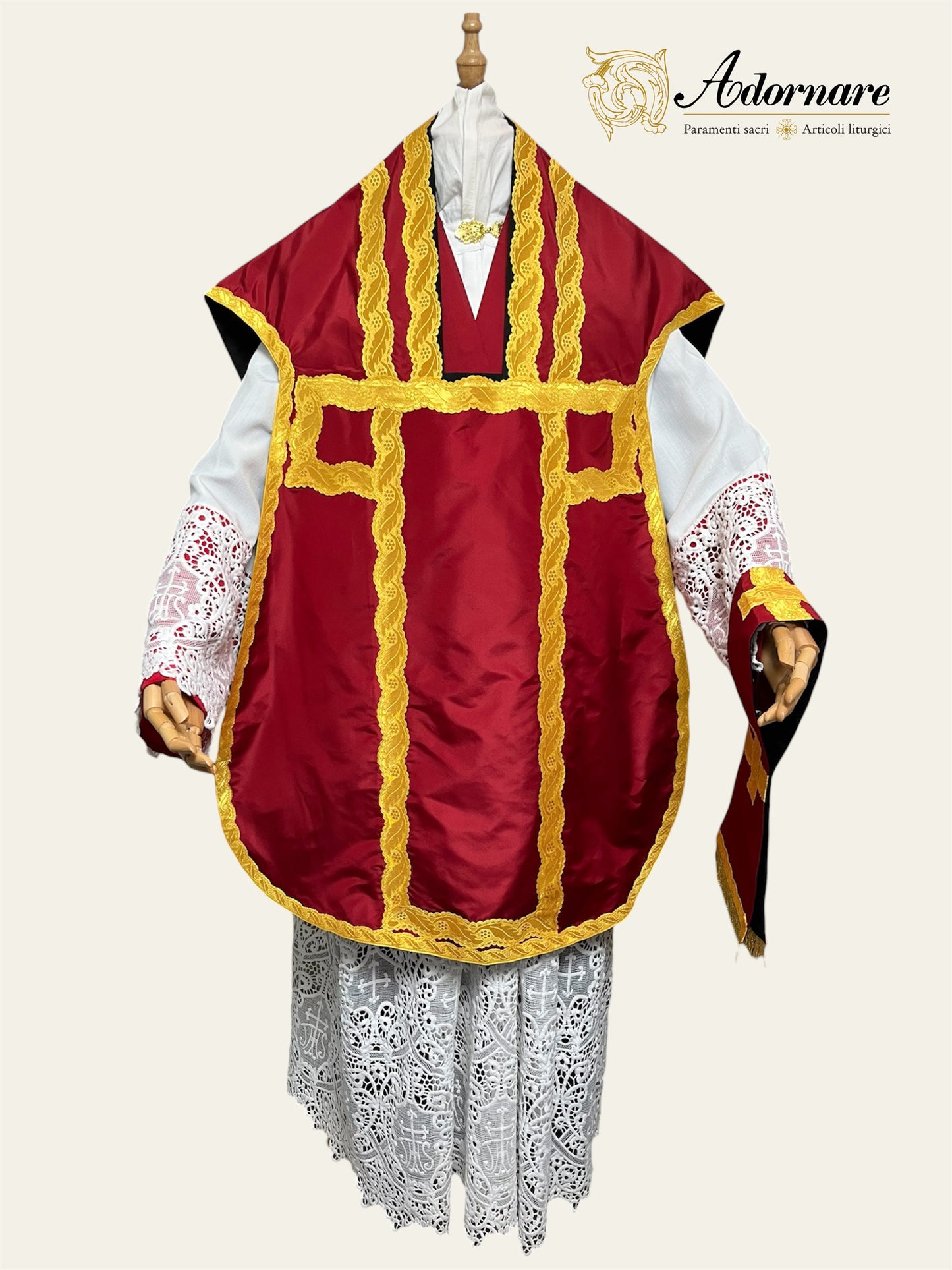 Silk Taffeta Italian-cut Roman Chasuble - Low Mass Set / Pianeta Romana in Seta