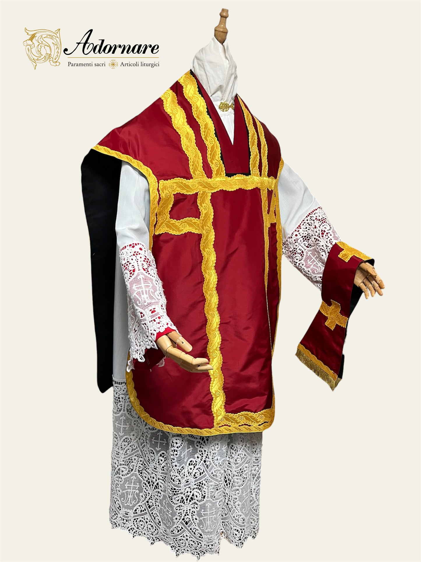Silk Taffeta Italian-cut Roman Chasuble - Low Mass Set / Pianeta Romana in Seta