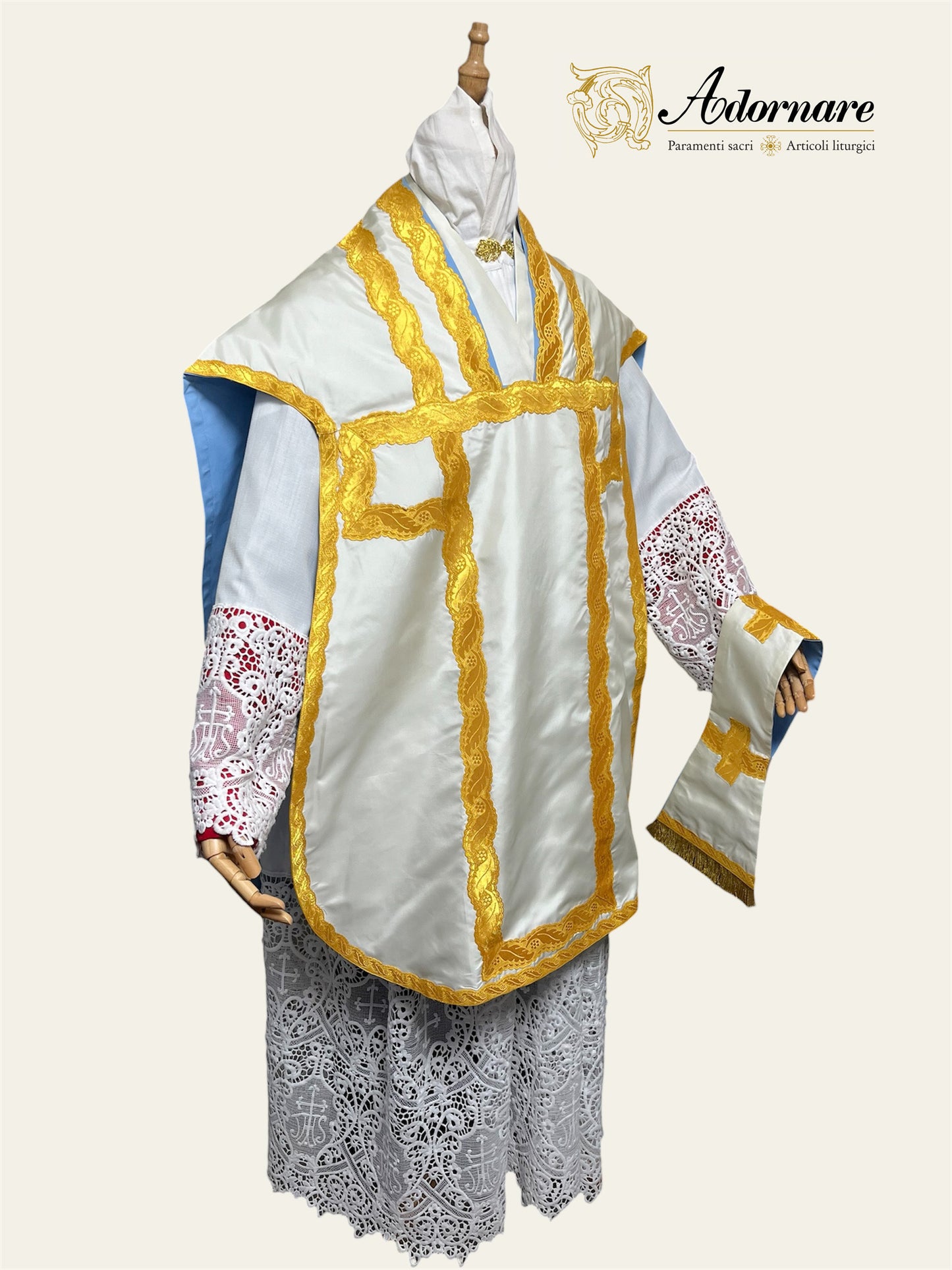 Silk Taffeta Italian-cut Roman Chasuble - Low Mass Set / Pianeta Romana in Seta