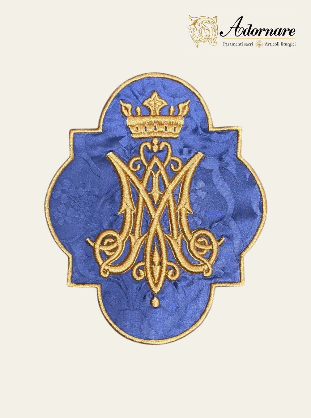 IHS & Marian machine-embroidered appliqué / Applicazione "IHS" e "Ave Maria"