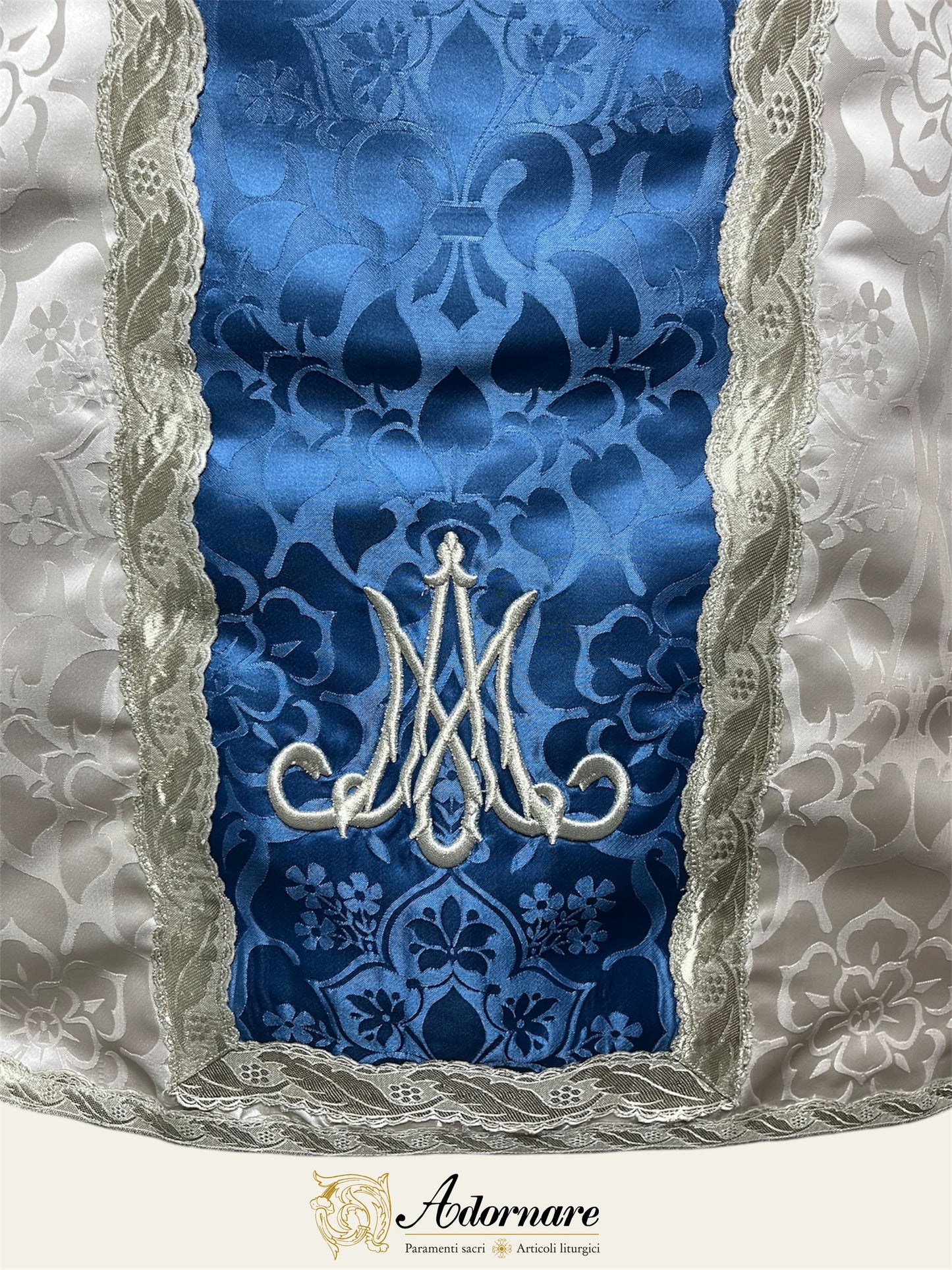 "Marian" Damask Roman Chasuble - Low Mass Set / Pianeta Romana Damasco "Mariana"