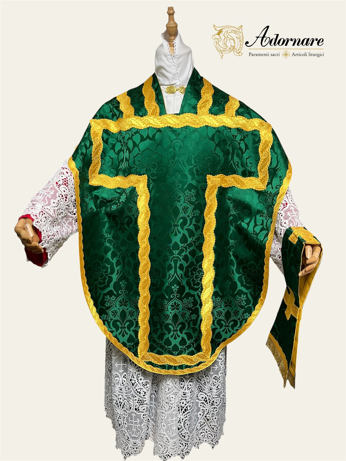 Damask St Philip Neri Chasuble Low Mass Set / Pianeta San Filippo in Damasco