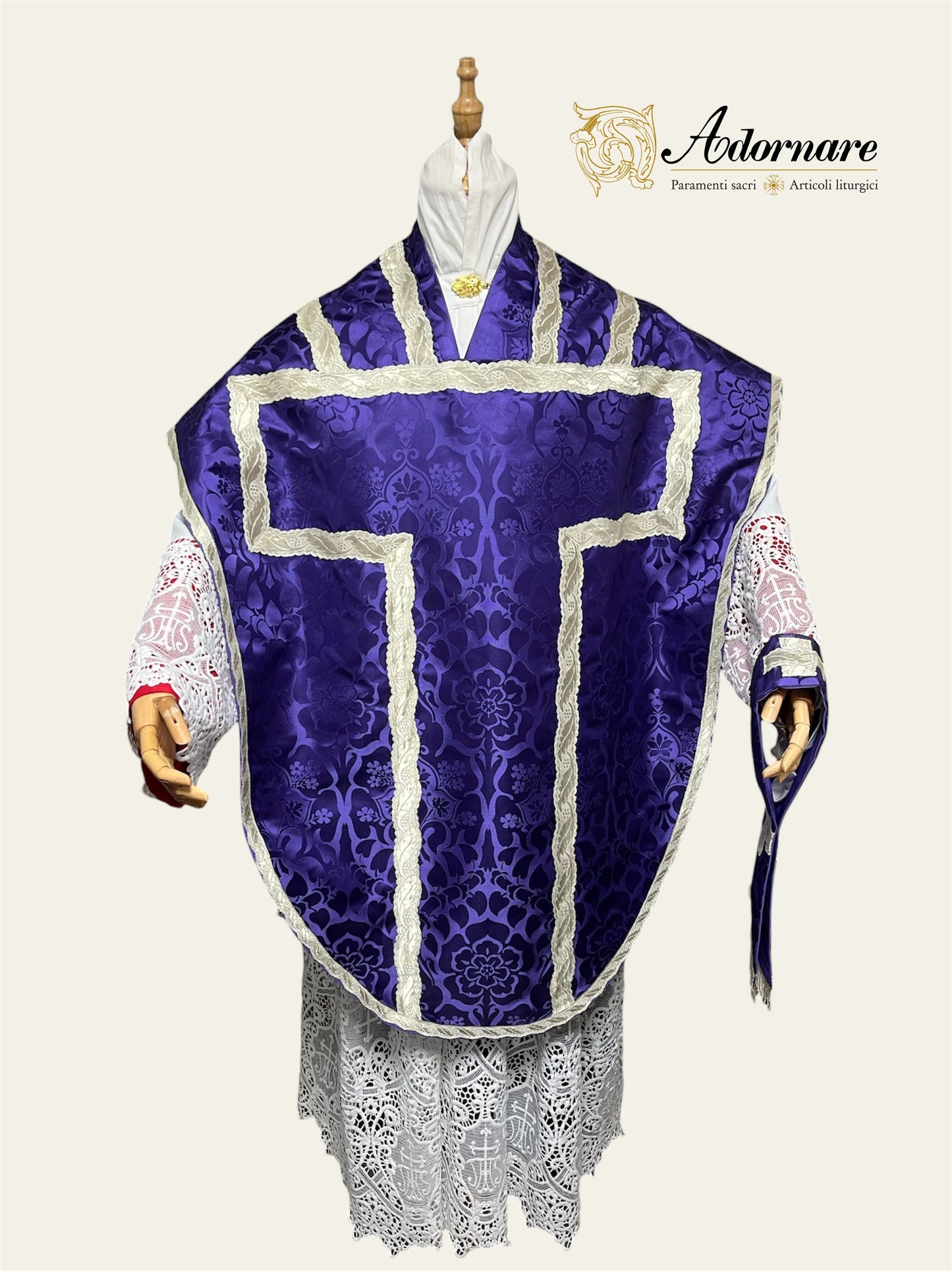 Damask St Philip Neri Chasuble Low Mass Set / Pianeta San Filippo in Damasco