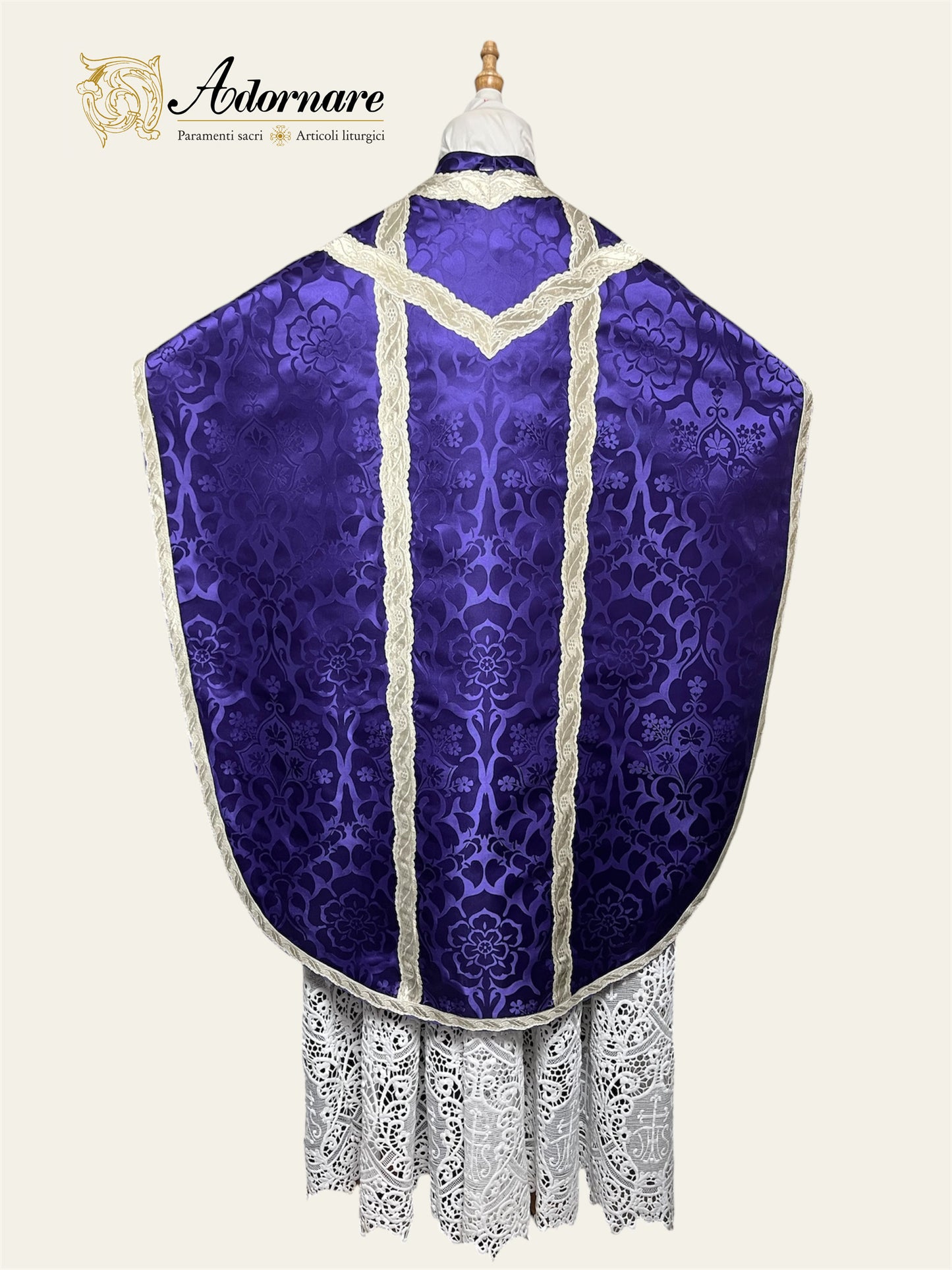 Damask St Philip Neri Chasuble Low Mass Set / Pianeta San Filippo in Damasco