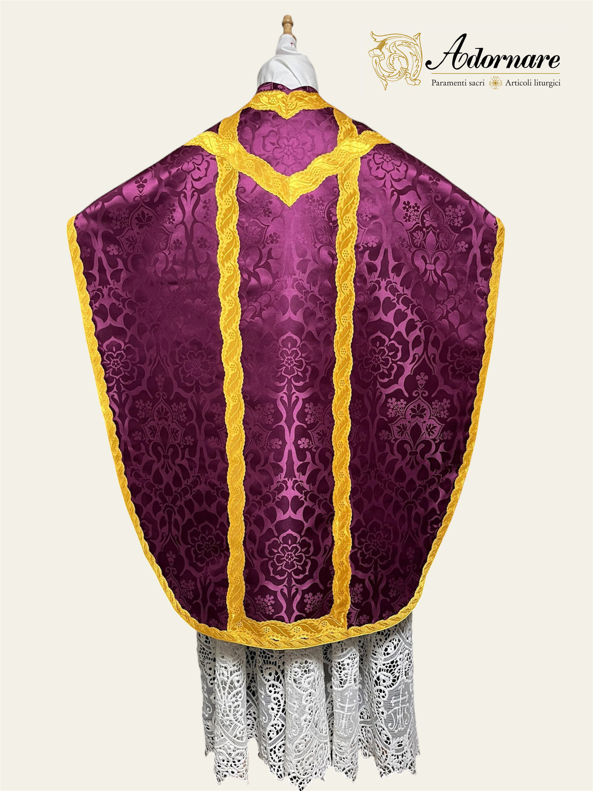 Damask St Philip Neri Chasuble Low Mass Set / Pianeta San Filippo in Damasco