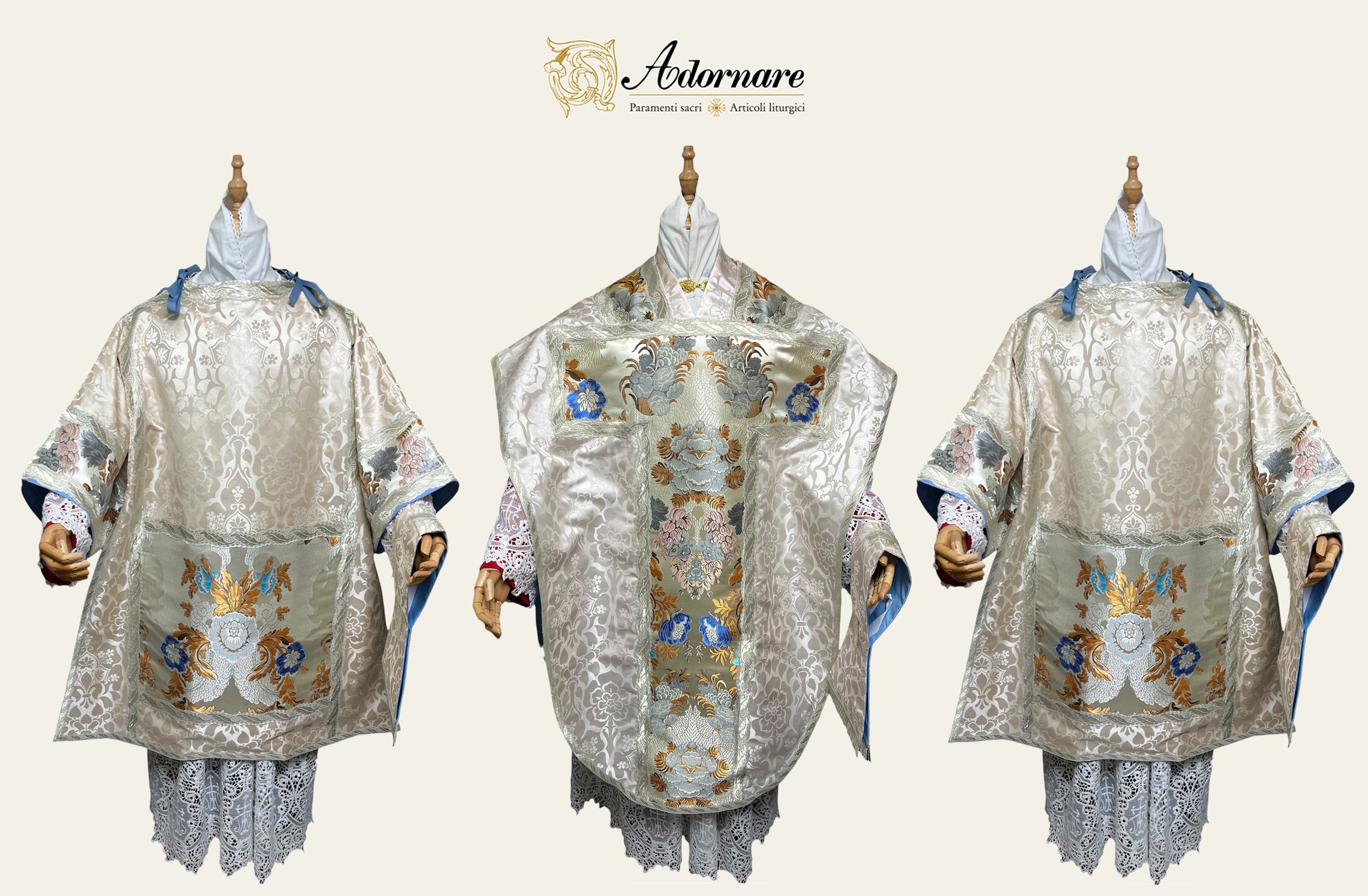 政宗 St Philip Neri Solemn Mass Set in damask with floral brocade
