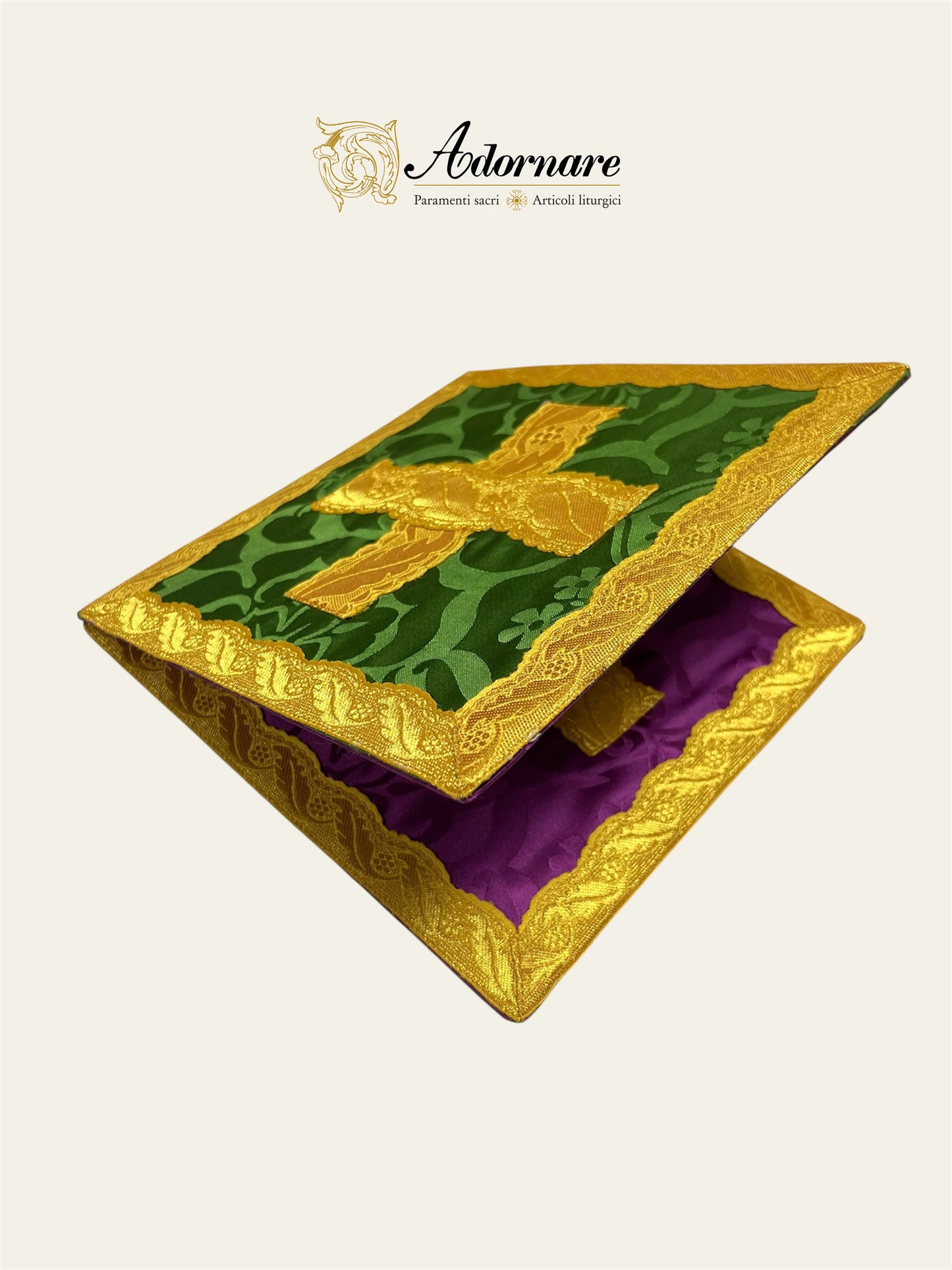 Damask Reversible French Travel Set (Green/Roman Purple) / Pianeta Francese bicolore in damasco (Copy)