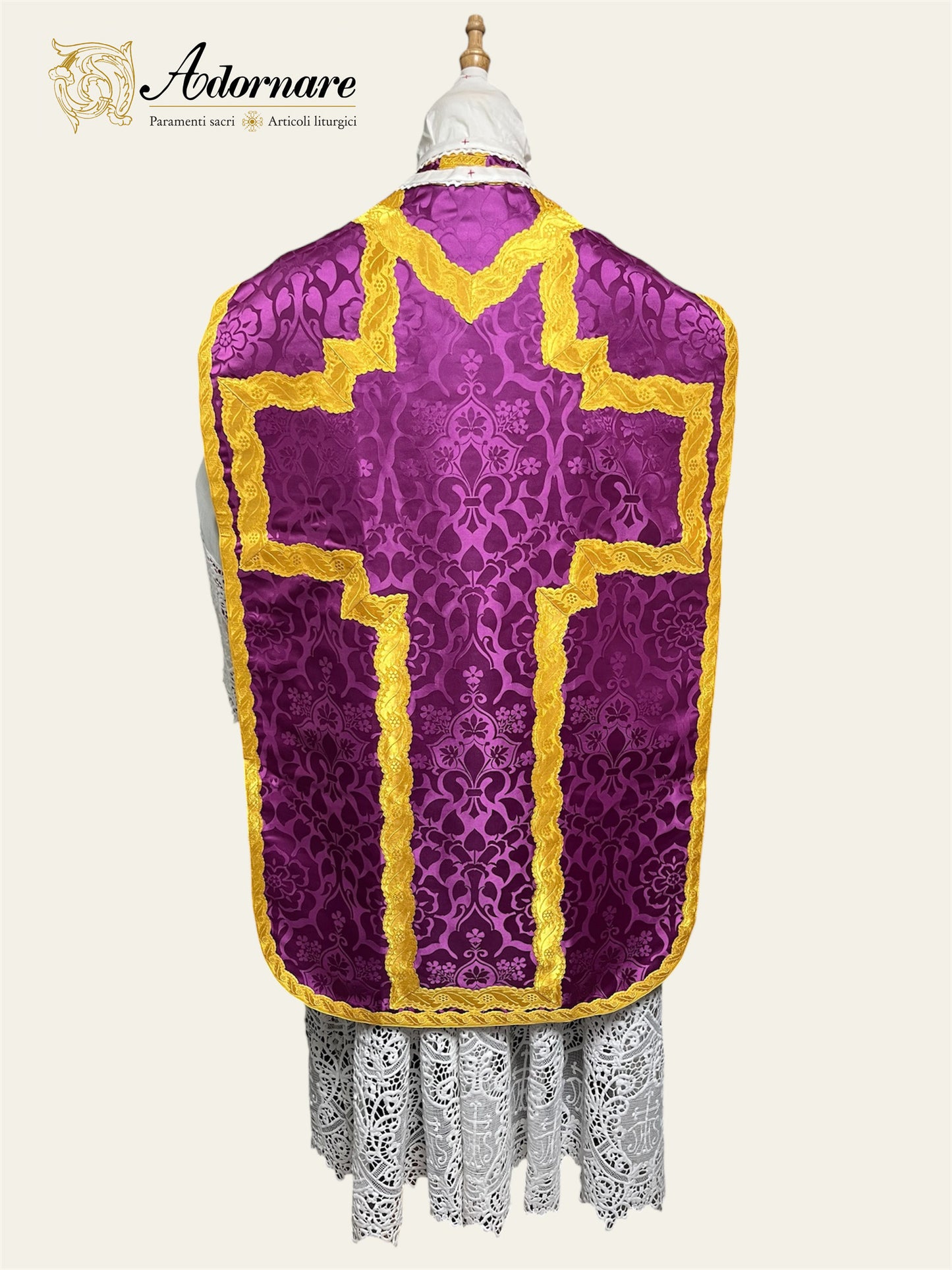 Damask Reversible French Travel Set (Green/Roman Purple) / Pianeta Francese bicolore in damasco (Copy)