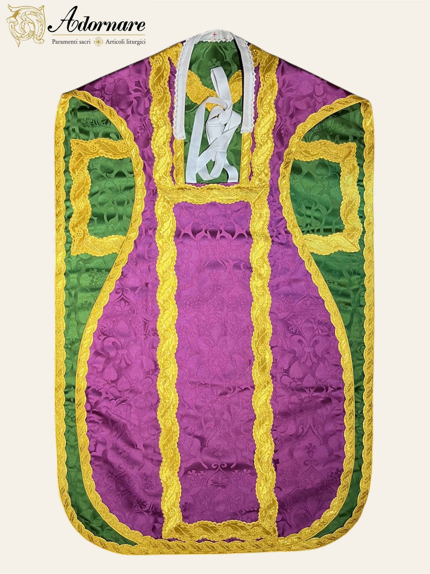 Damask Reversible French Travel Set (Green/Roman Purple) / Pianeta Francese bicolore in damasco (Copy)