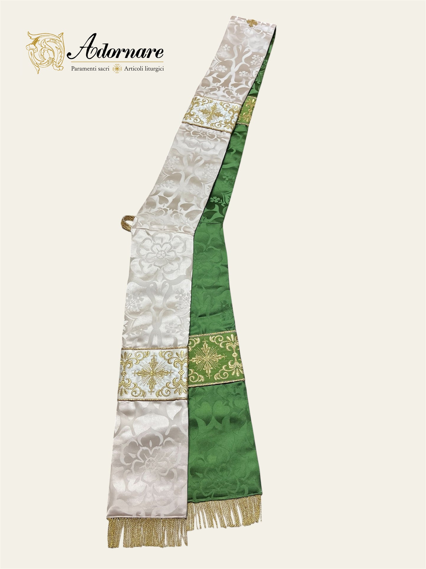 Damask Gothic Reversible Deacon Stole / Stola diacono Gotica Damasco Bicolore