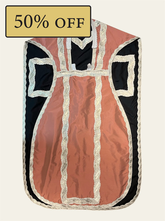 Rose/Black French Reversible Travel Set in Silk Taffeta