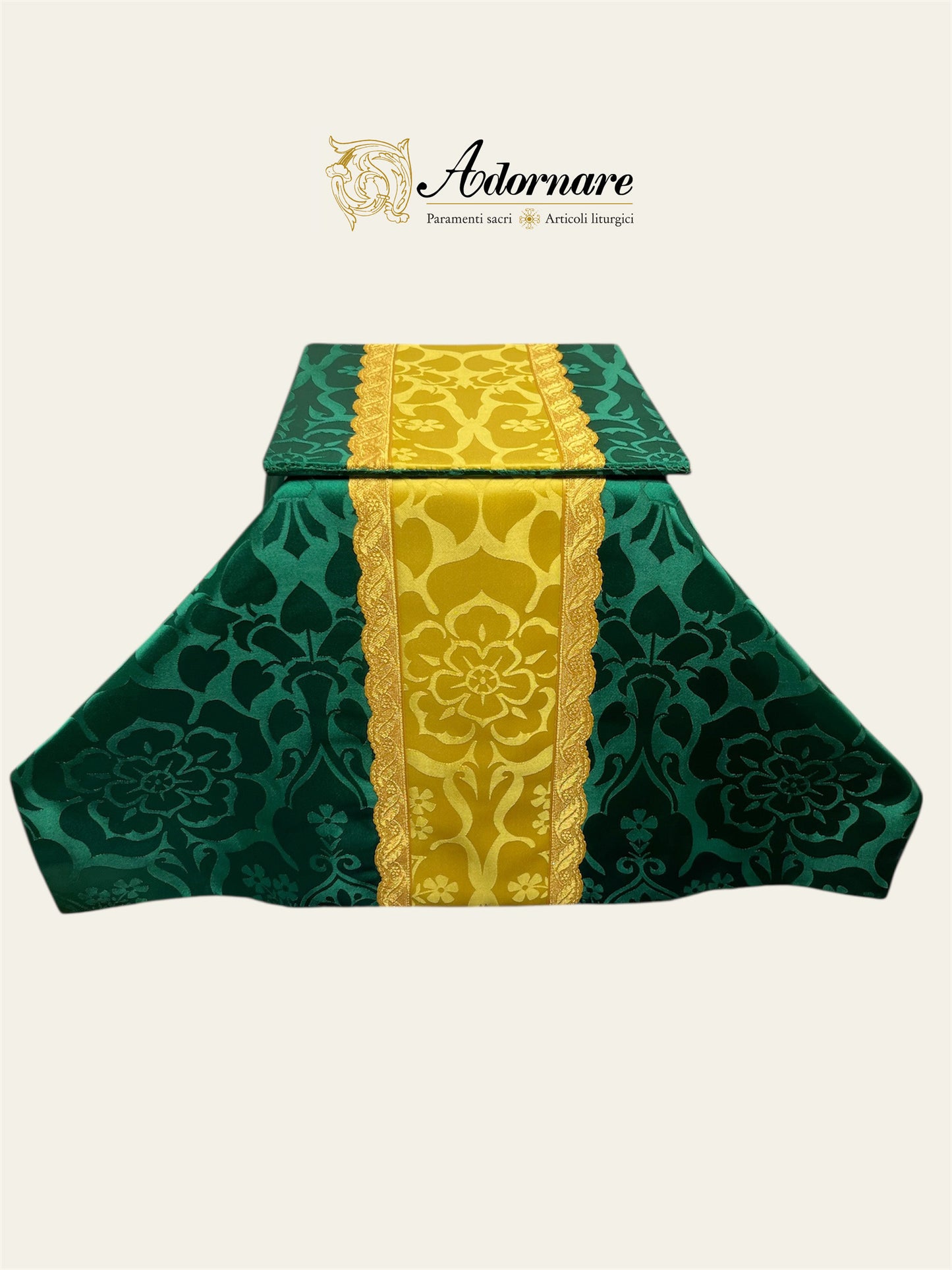 Damask semi-gothic chasuble with insert (wavy gallons) - Low Mass Set / Casule semi-gotica Damasco con inserti