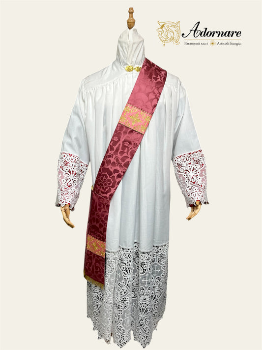 Damask Gothic Deacon Stole/ Stola diacono Gotica Damasco