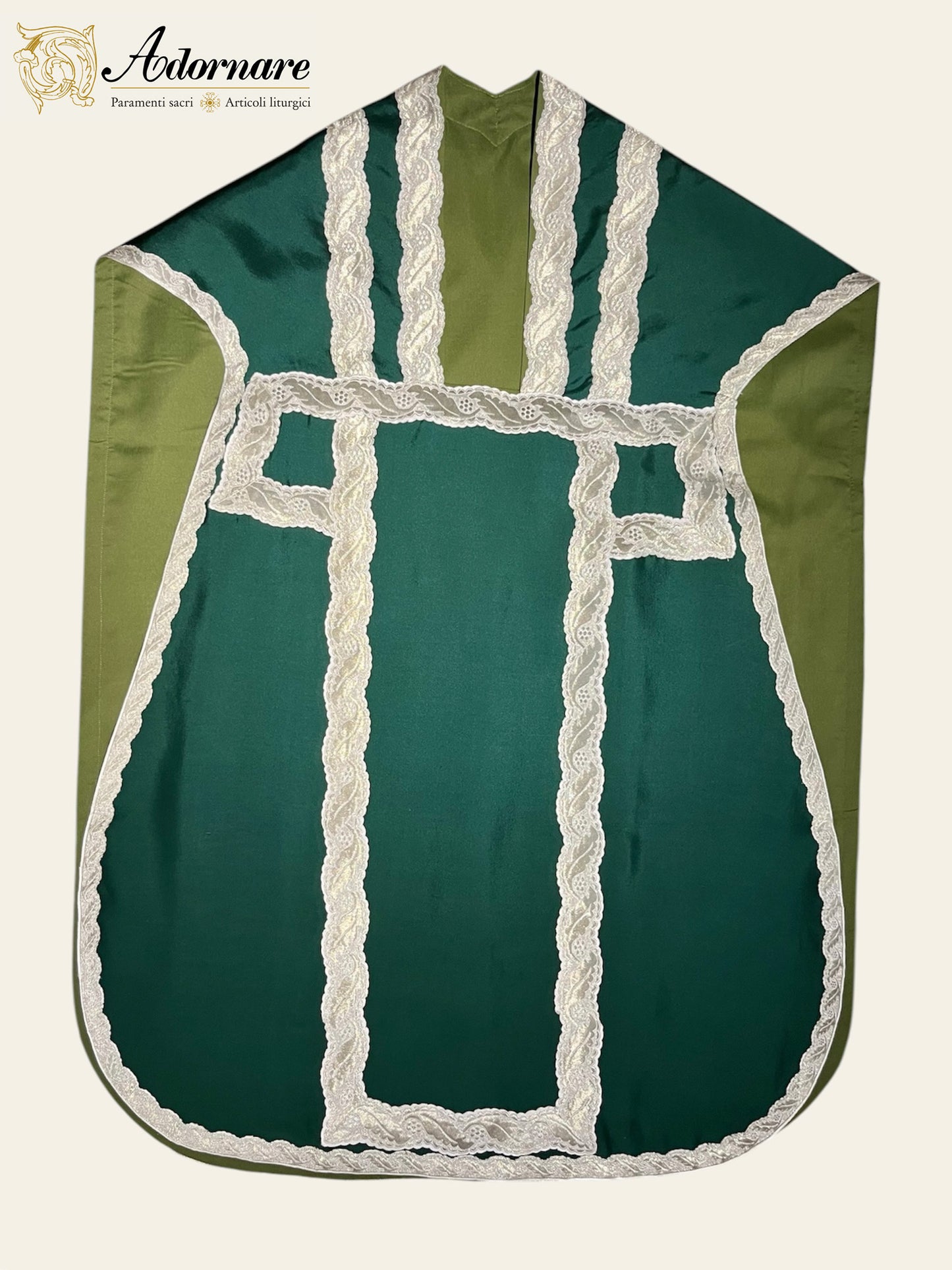 Silk Dupioni Italian-cut Roman Chasuble - Low Mass Set / Pianeta Romana in Seta