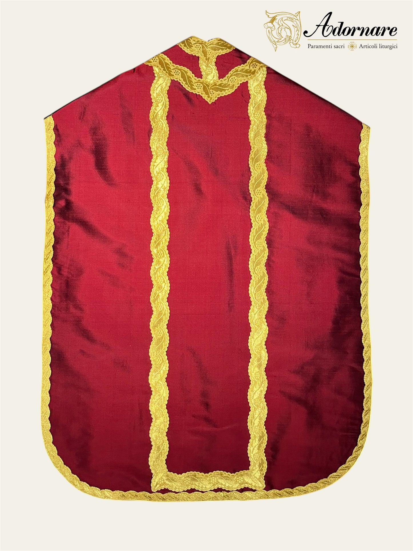 Silk Dupioni Italian-cut Roman Chasuble - Low Mass Set / Pianeta Romana in Seta