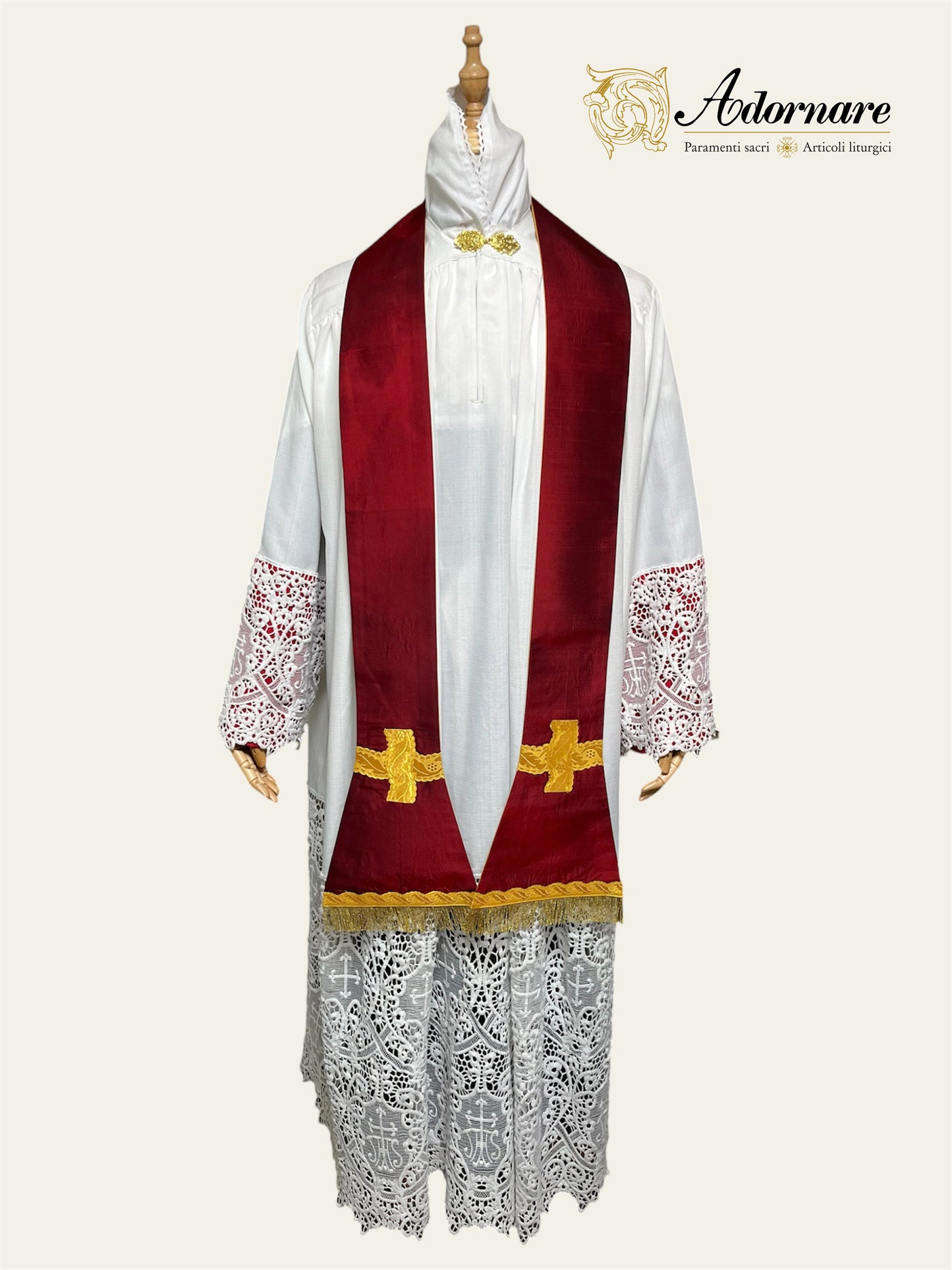 Silk Dupioni Italian-cut Roman Chasuble - Low Mass Set / Pianeta Romana in Seta
