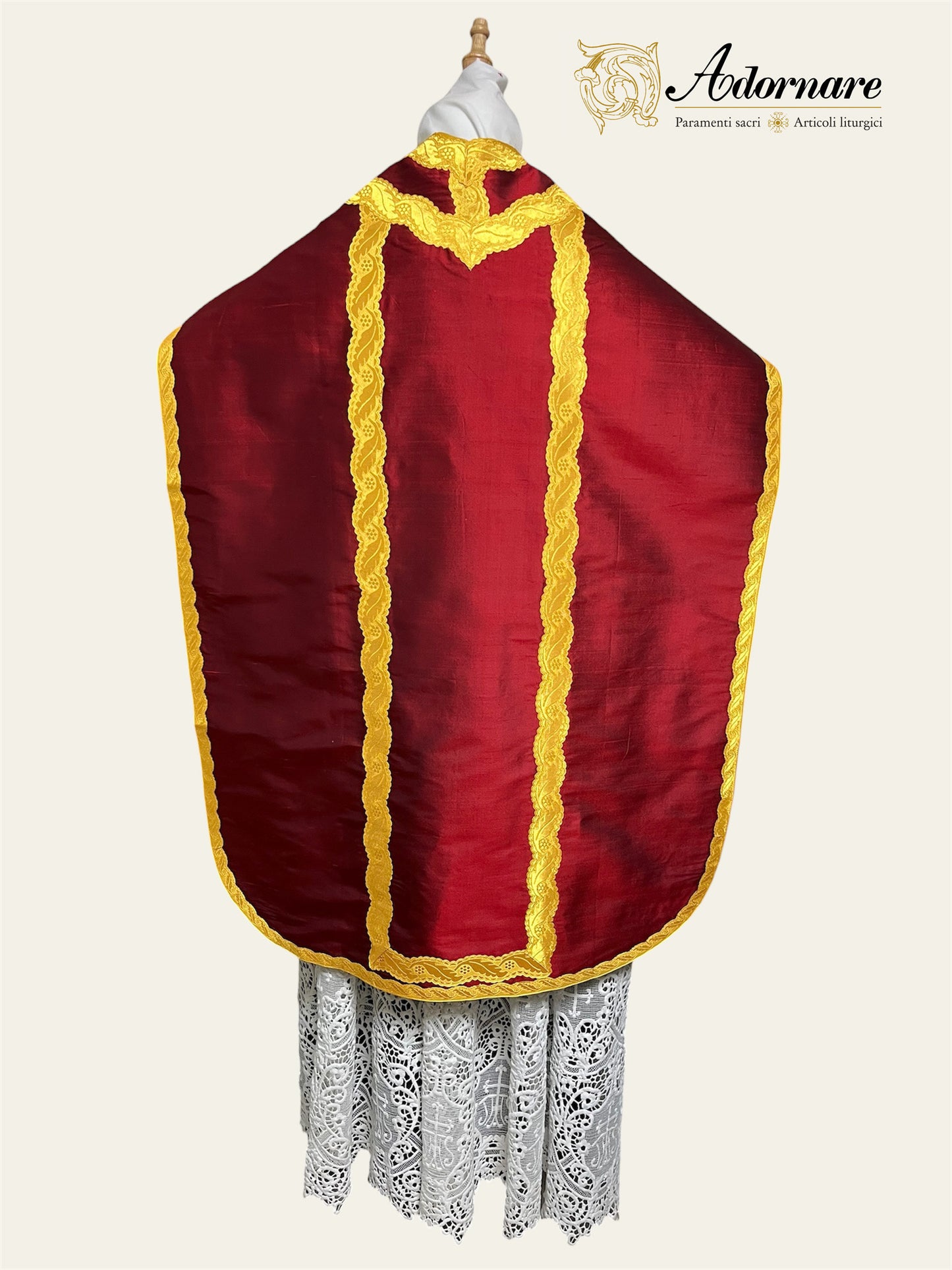 Silk Dupioni Italian-cut Roman Chasuble - Low Mass Set / Pianeta Romana in Seta