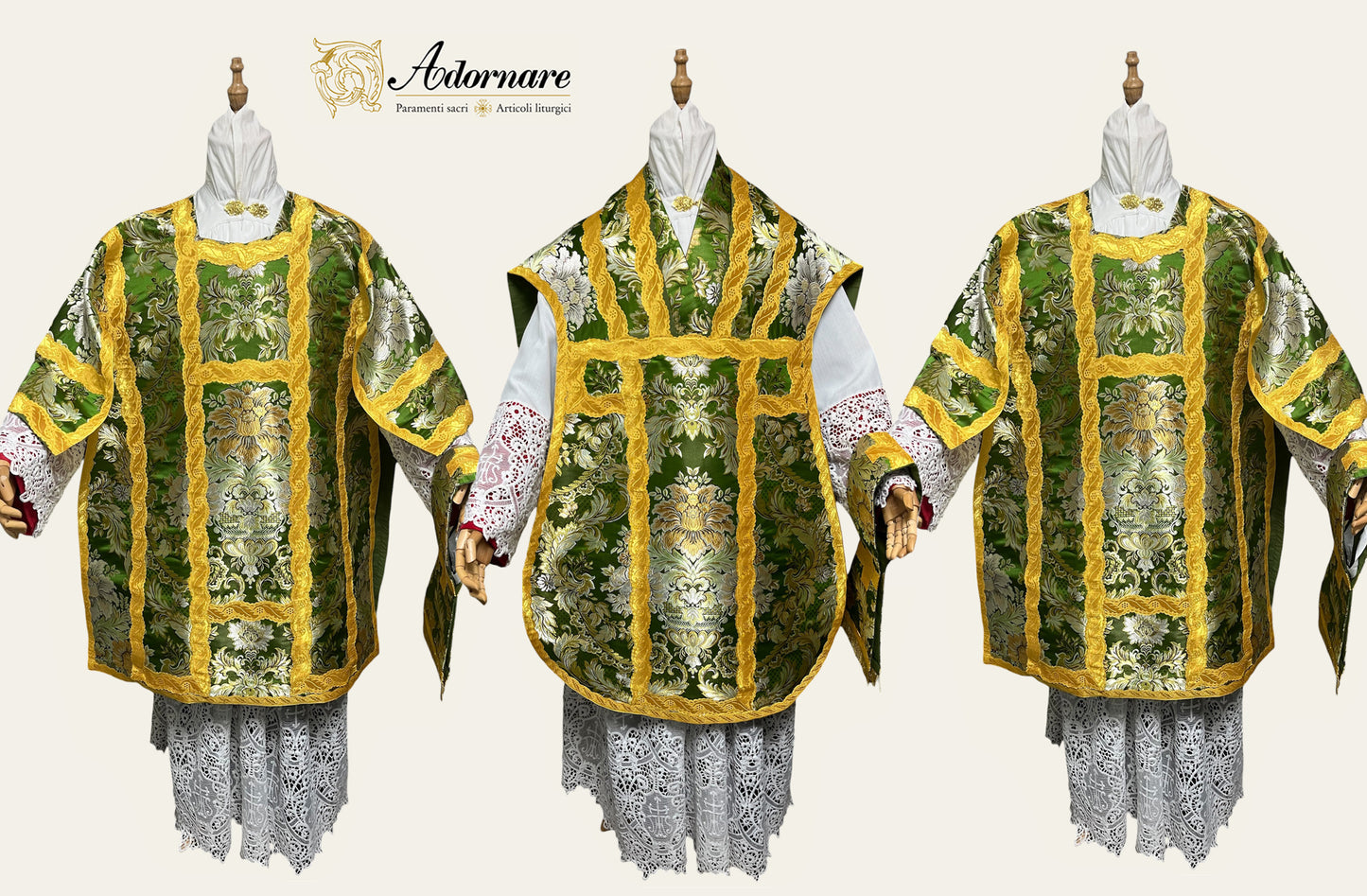 Italian Solemn Mass Set in brocade with French-style Dalmatics