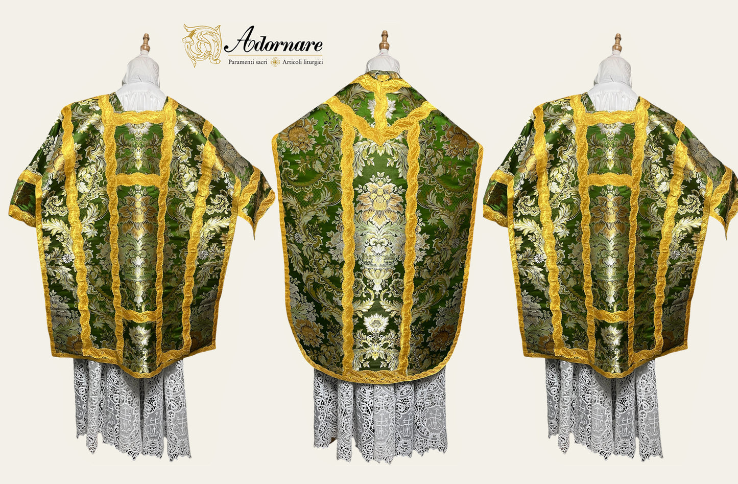 Italian Solemn Mass Set in brocade with French-style Dalmatics