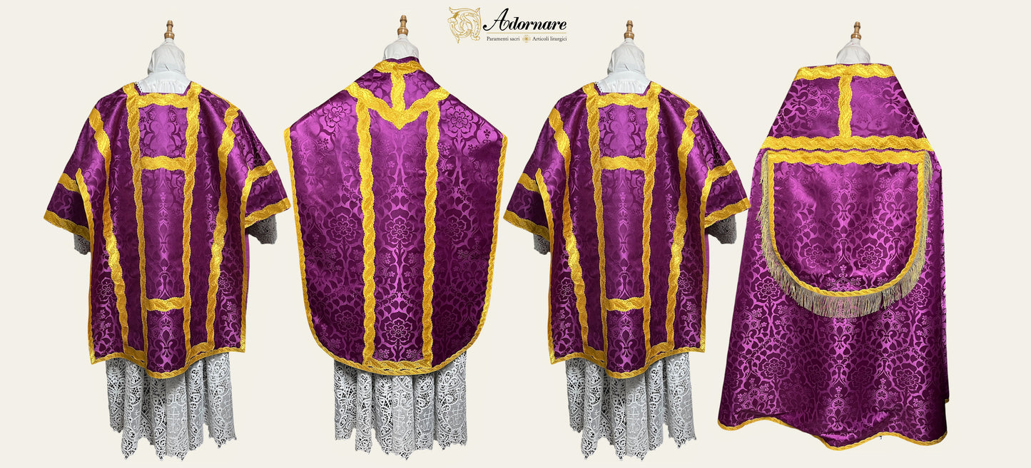 Italian Solemn Mass Set in damask with French-style Dalmatics