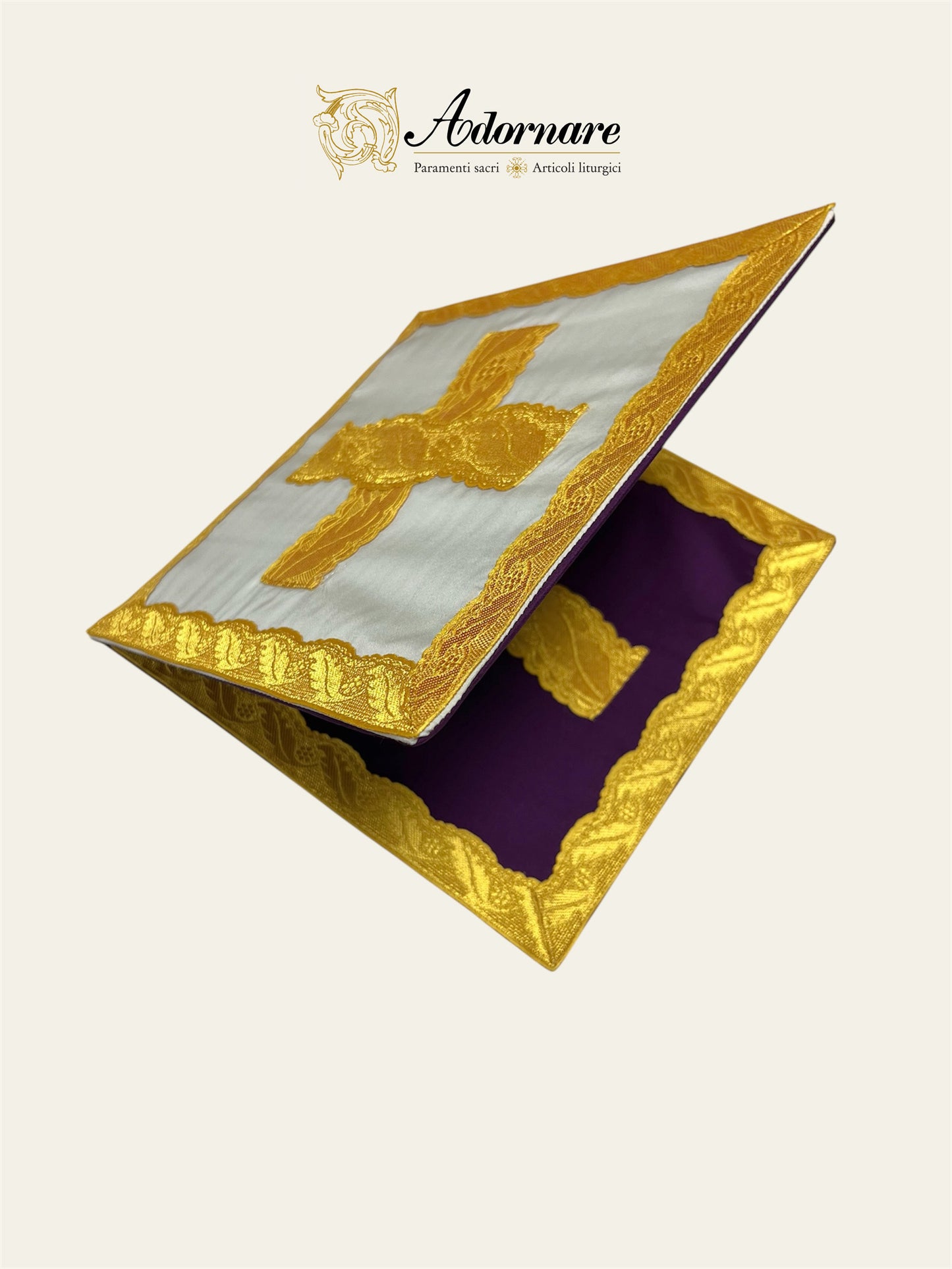 Silk Taffeta Reversible Italian Travel Set (White/Violet) / Pianeta Romana bicolore in pura seta