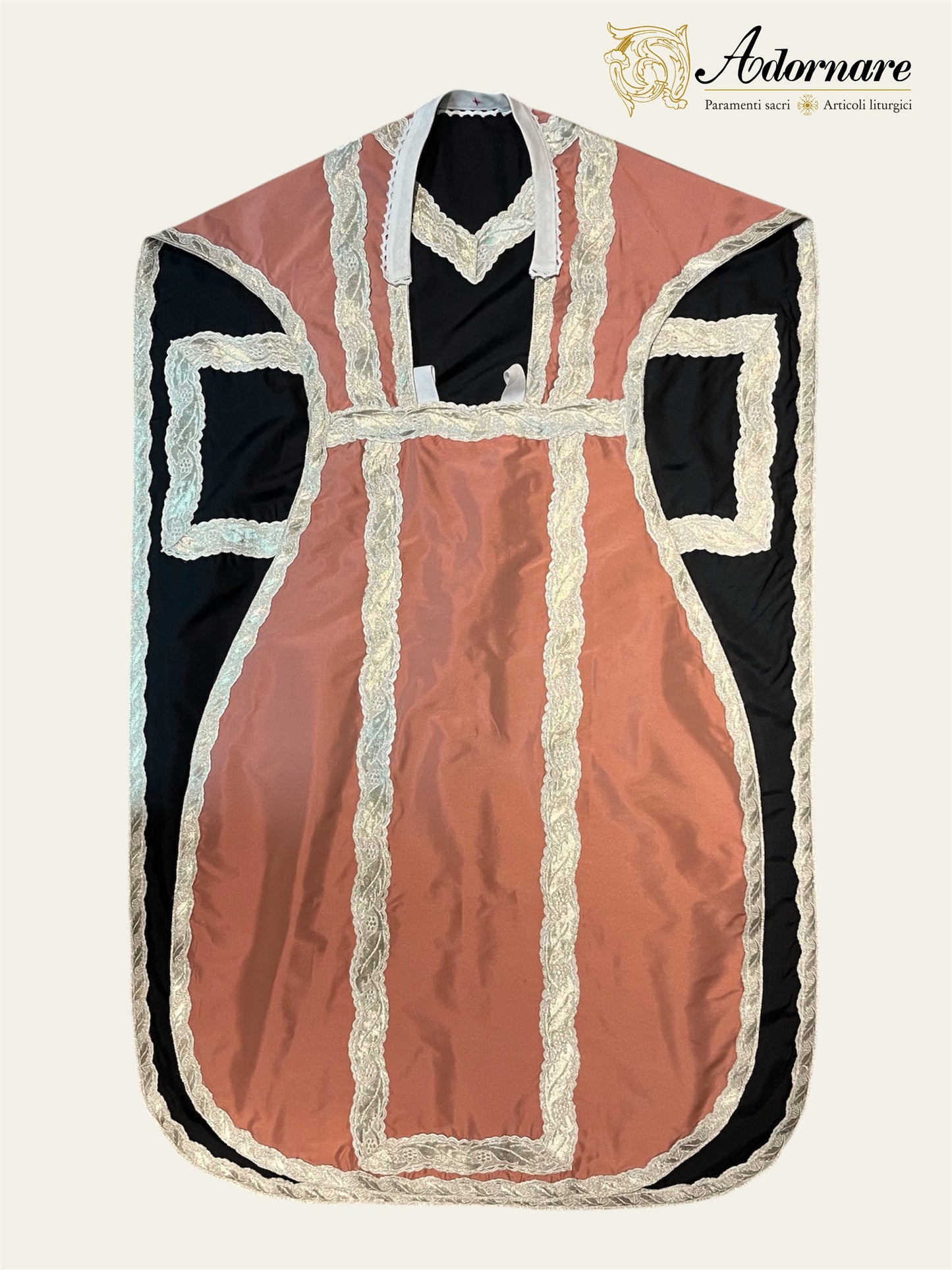 Silk Taffeta Reversible French Travel Set (Rose/Black) / Pianeta Francese bicolore in pura seta