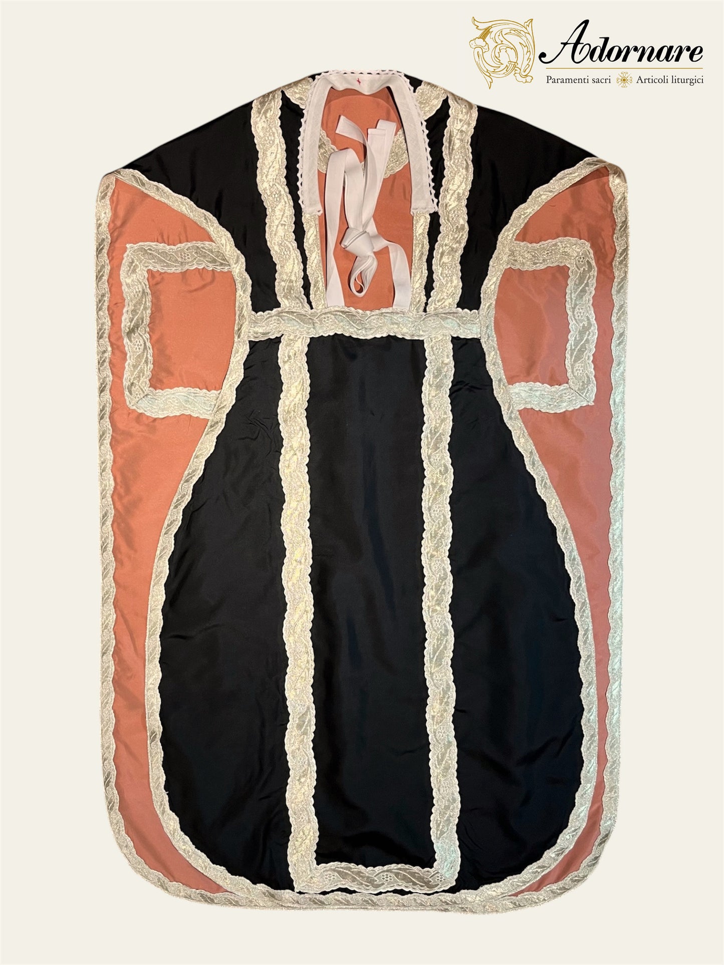 Silk Taffeta Reversible French Travel Set (Rose/Black) / Pianeta Francese bicolore in pura seta